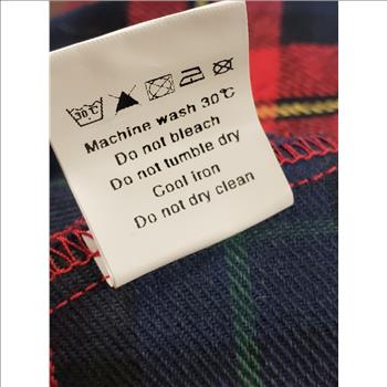 NWT Allegra K Tartan Print Women's Belted A-Line Midi Skirt, Sz XL, China
