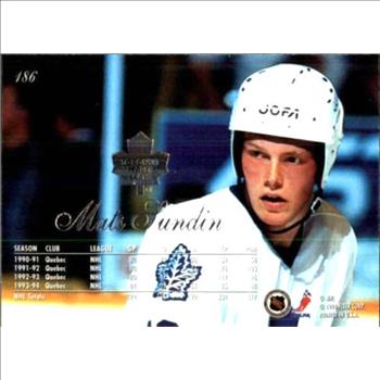 1994-95 Flair Hockey #186 Mats Sundin Toronto Maple Leafs