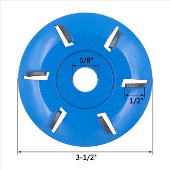 90mm Six Teeth Power Wood Carving Disc Wheel Milling Cutter