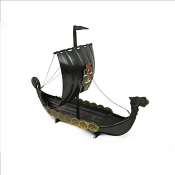 Copper Viking Ship Sculpture c. 1950s