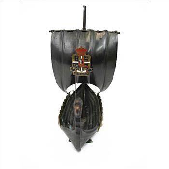 Copper Viking Ship Sculpture c. 1950s