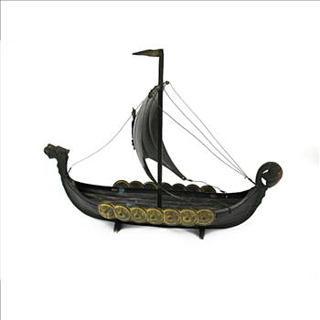 Copper Viking Ship Sculpture c. 1950s