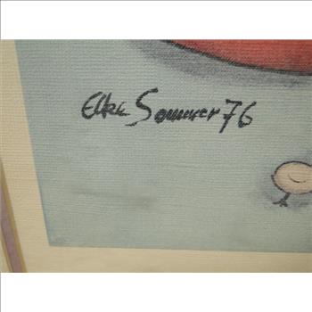 Pencil Signed 1976 Elke Sommer Lithograph Print 