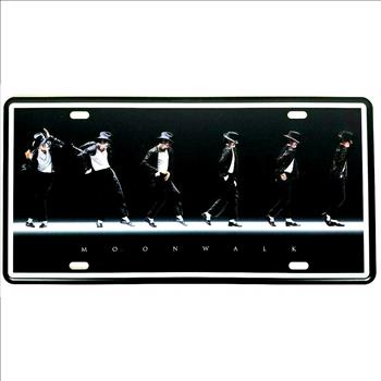 Michael Jackson Moonwalk Metal License Plate