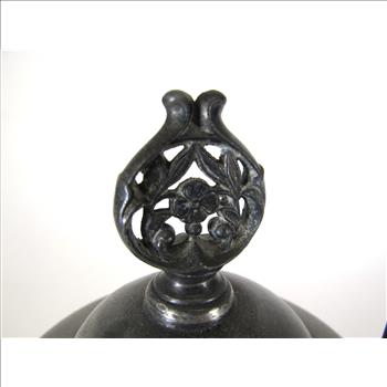 1915 Victorian Pickle Jar & Stand with Prongs 