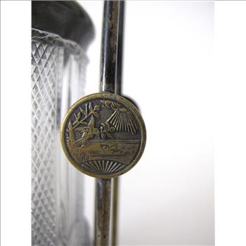 1915 Victorian Pickle Jar & Stand with Prongs 