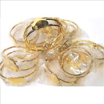 BANGLES - GOLD PLATED BANGLES - 12 PIECES