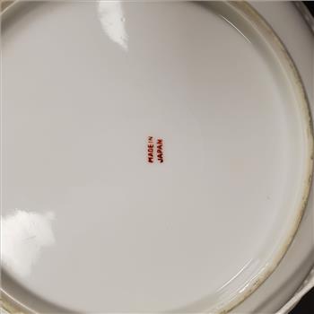 Vintage Japan Hand Painted Scene Porcelain Bread Bowl 9