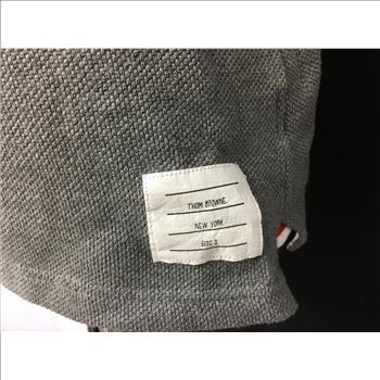 THOM BROWNE SHORT SLEEVE POLO SHIRT IN GREY, 3