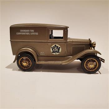 Liberty Classic Limited Edition Model A Ford Canadian Tire Coin Bank Die Cast Car With Key Damaged
