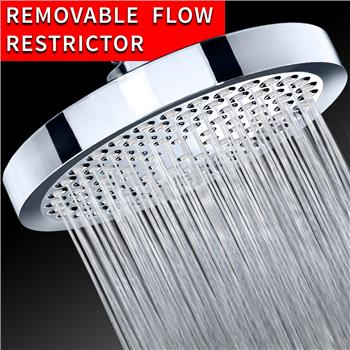 Shower Head - Rainfall High Pressure 6” - Rain High Flow Fixed Luxury Chrome Shower-head