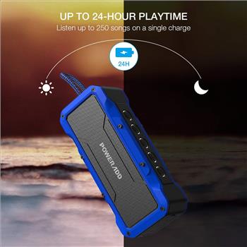 Poweradd MusicFly Indoor/Outdoor Portable Wireless Bluetooth Speaker Blue