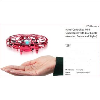 UFO Drone – Hand-Controlled Mini Quadcopter with LED Lights