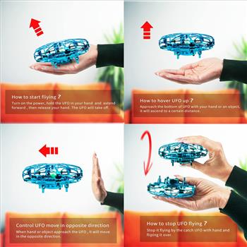 UFO Drone – Hand-Controlled Mini Quadcopter with LED Lights