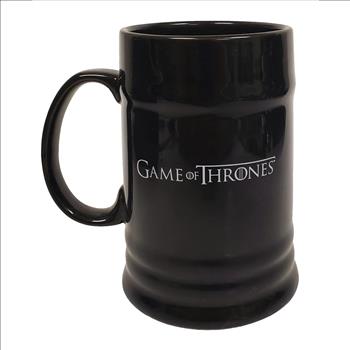 HBO Game of Thrones Winter Is Coming House Stark Ceramic Stein Mug Direwolf