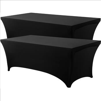 Utopia - 2 Pack - 4 ft Spandex Table Cloth - Rectangle