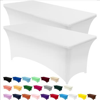 Utopia - 2 Pack - 6 ft Spandex Table Cloth - Rectangle