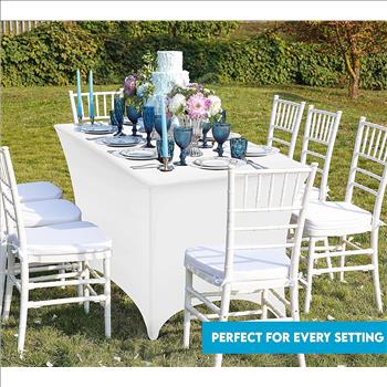 Utopia - 2 Pack - 6 ft Spandex Table Cloth - Rectangle