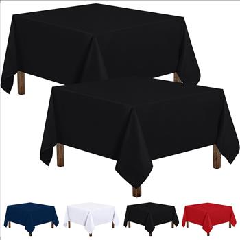 Utopia Kitchen Square Table Cloth 70 x 70 inch - Black