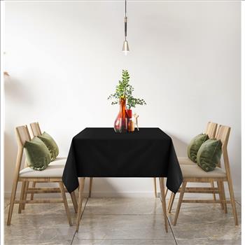 Utopia Kitchen Square Table Cloth 70 x 70 inch - Black