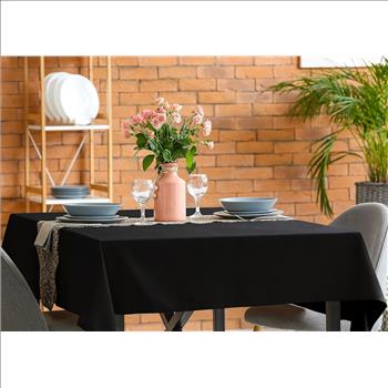 Utopia Kitchen Square Table Cloth 70 x 70 inch - Black