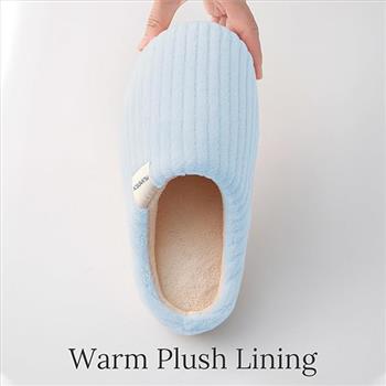 Huxmeyson Fuzzy Anti Skid Slippers - Size 9-10 - Blue