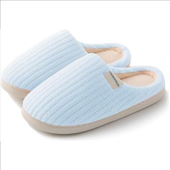 Huxmeyson Fuzzy Anti Skid Slippers - Size 9-10 - Blue