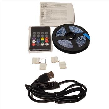 1pc 5m 150 Led 20-key Remote Control Music Sync Rgb Smart Light Strip