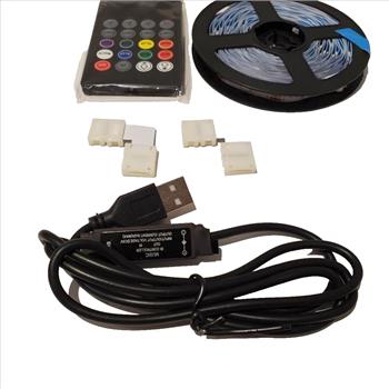 1pc 5m 150 Led 20-key Remote Control Music Sync Rgb Smart Light Strip