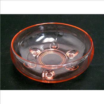 Vintage Pink Depression Glass Fruit Bowl- Circa 1930's