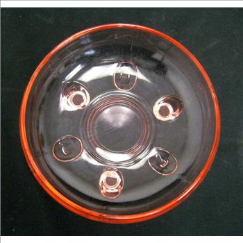 Vintage Pink Depression Glass Fruit Bowl- Circa 1930's