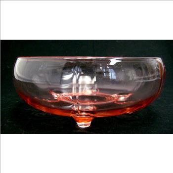 Vintage Pink Depression Glass Fruit Bowl- Circa 1930's