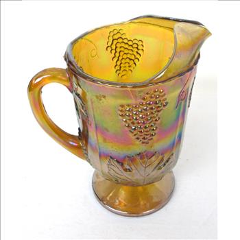 Vintage Carnival Glass Pitcher