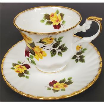 Vintage Rosina England Fine Bone China White Tea Cup and Saucer