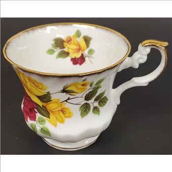 Vintage Rosina England Fine Bone China White Tea Cup and Saucer