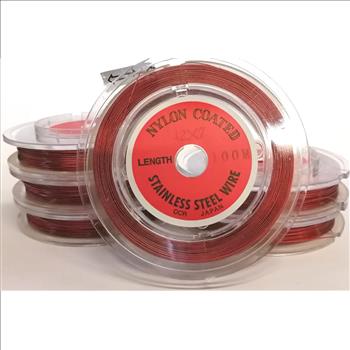 BEADING WIRE - 42X7 GAUGE TIGER TAIL WIRE FOR BEADING 100 METER PER SPOOL - 6 SPOOLS