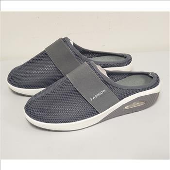 Women's Fashion Gray Mesh Breathable Slip-On Shoes Sz 9-US, Made in China