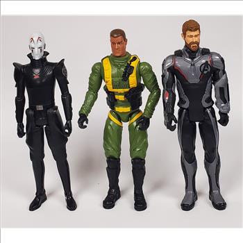 Set of 3 Hasbro Action Figures 10-12