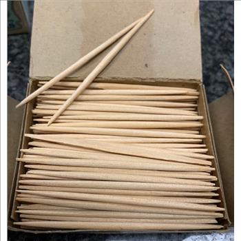 Toothpicks Worlds Fair Round Polished Wood Made in Maine 1900's