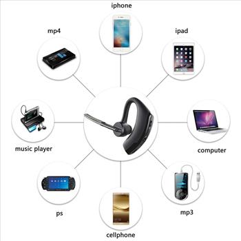 Bluetooth 4.0 Wireless Bussiness Work Earphone Headset For iOS & Android Phones