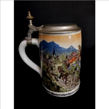 VTG German Beer Stein With Lid