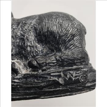 VTG A Wolf Original Sculpture of a Ram - Made in Canada