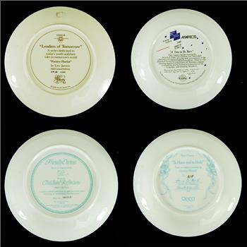 Collection of 4 ARTISAN Hand Painted Collectors Plates