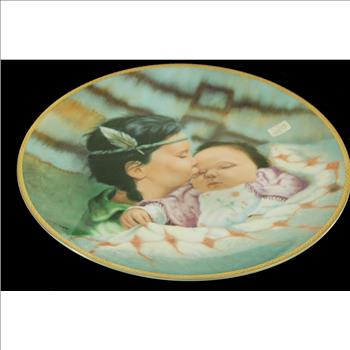 Collection of 4 ARTISAN Hand Painted Collectors Plates