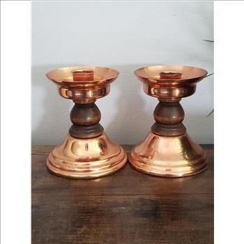 VTG Coppercraft Guild Copper Candle Holder - Set of 2