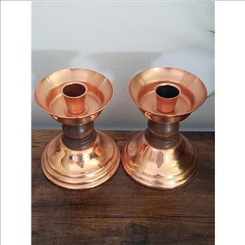 VTG Coppercraft Guild Copper Candle Holder - Set of 2