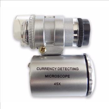 45X LED Mini Pocket Microscope Magnifying Glass Loupe Optical Tool