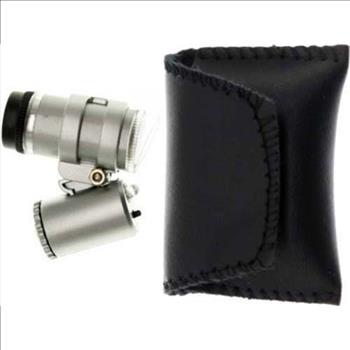 45X LED Mini Pocket Microscope Magnifying Glass Loupe Optical Tool