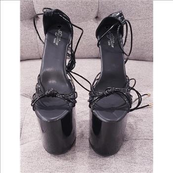 Super High Heels Platform Wrap Strappy Sandals Sz 8-US