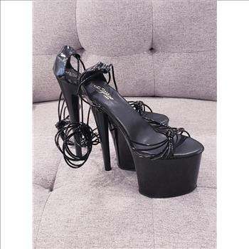 Super High Heels Platform Wrap Strappy Sandals Sz 8-US